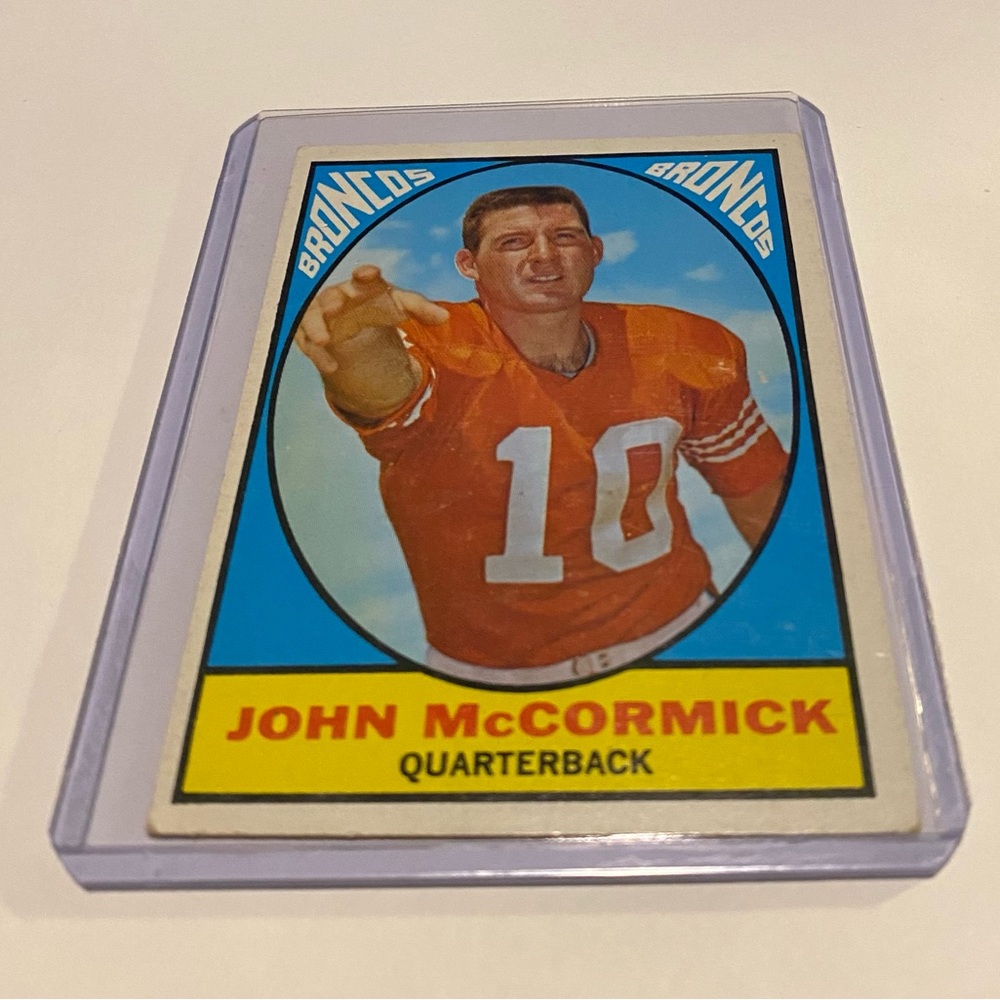 John McCormick 1967 Topps Football Card # 31 Denver Broncos Vintage Collectible